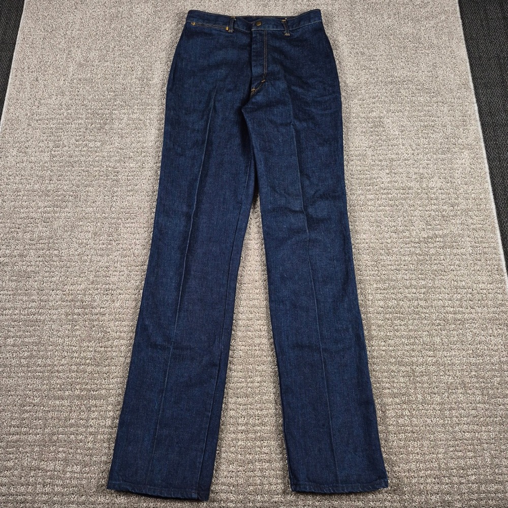 Vintage 70s Landlubber Jeans Womens 4/6 (28x34) High Waisted Straight Indigo